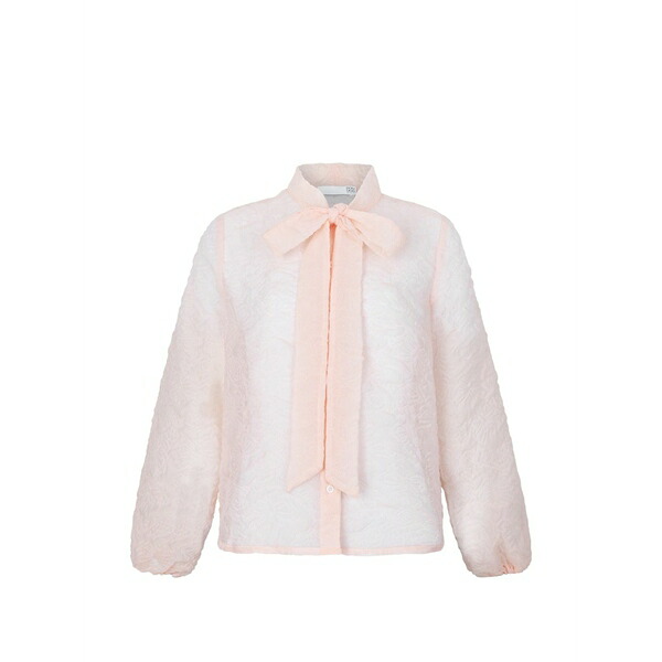 ドゥオッド レディース プルオーバー トップス Bow-detail floral-jacquard shirt Neutrals
