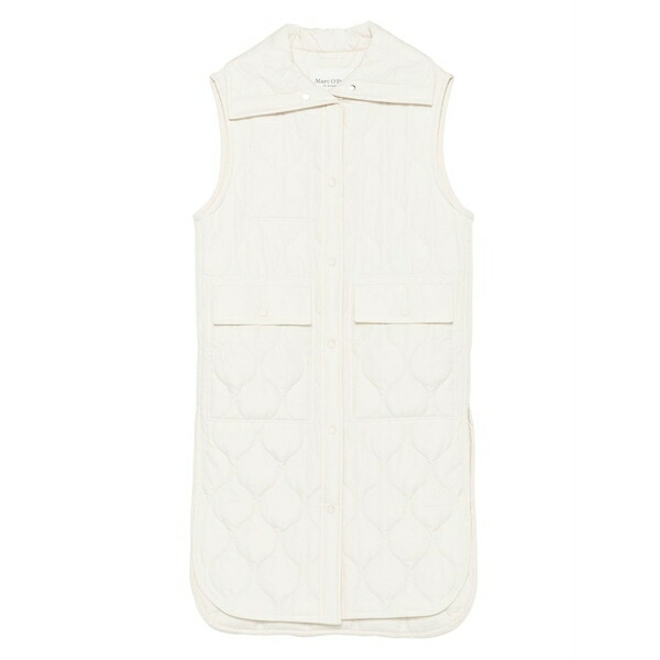 マルコポーロ レディース 厚地の外套 アウター Quilted-pattern coat Neutrals