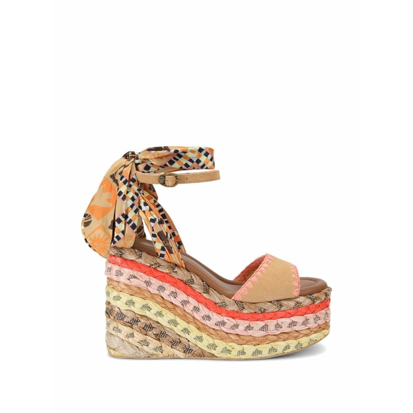 カートジェイガーロンドン レディース サンダル シューズ Chelsea scarf wedge heel sandals Neutrals