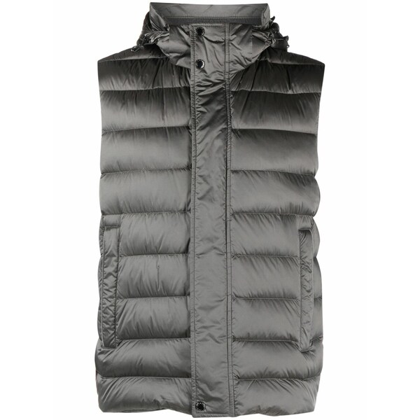ポールアンドシャーク メンズ 厚地の外套 アウター Save the sea padded gilet Grey