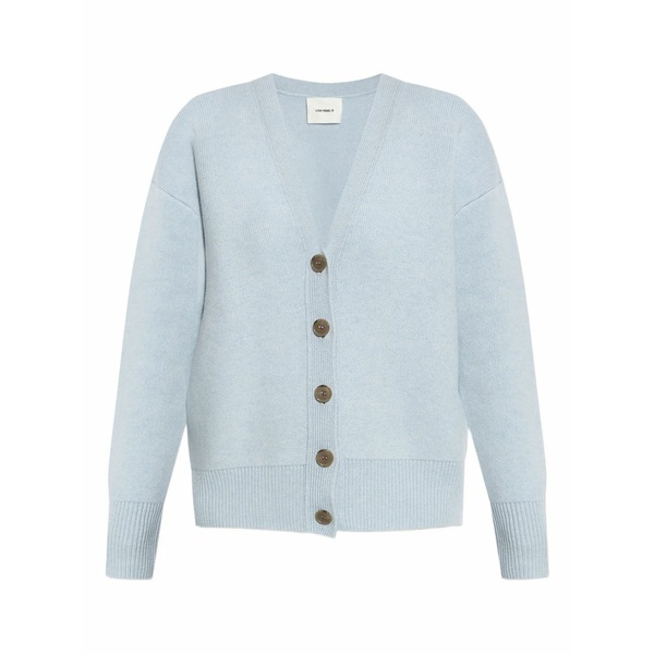 リサ・ヤン レディース ジレー アウター Ribbed button cardigan Blue