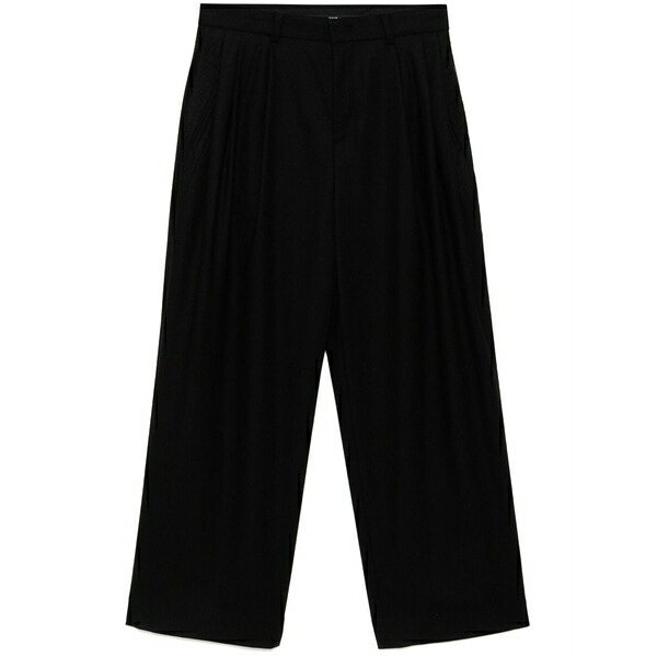 ジュン・ジー メンズ カジュアルパンツ ボトムス Double-tuck trousers Black｜asty