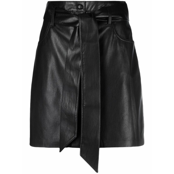 ナヌーシュカ レディース スコート ボトムス A-line belted mini skirt Black
