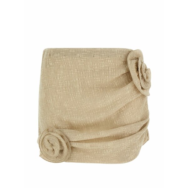 マグダ・ブトリム レディース スコート ボトムス Flower-detail mini skirt Neutrals