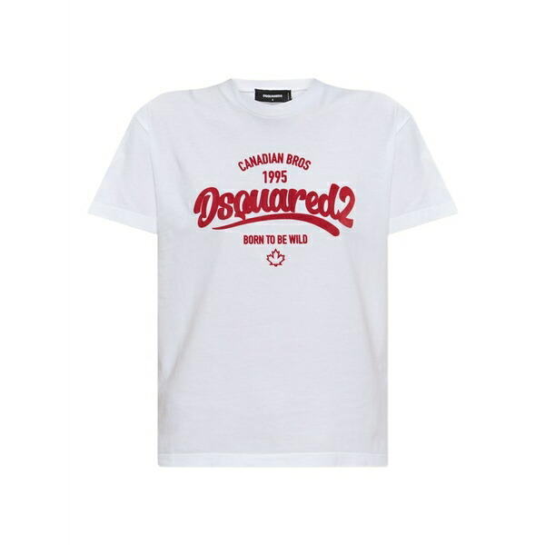 ディースクエアード レディース ティーシャツ トップス Logo-print t-shirt White