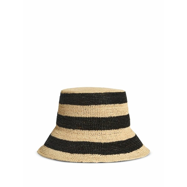 リビアナコンティ レディース 鳥打ち帽 付属物 Lusia striped woven bucket hat Neutrals