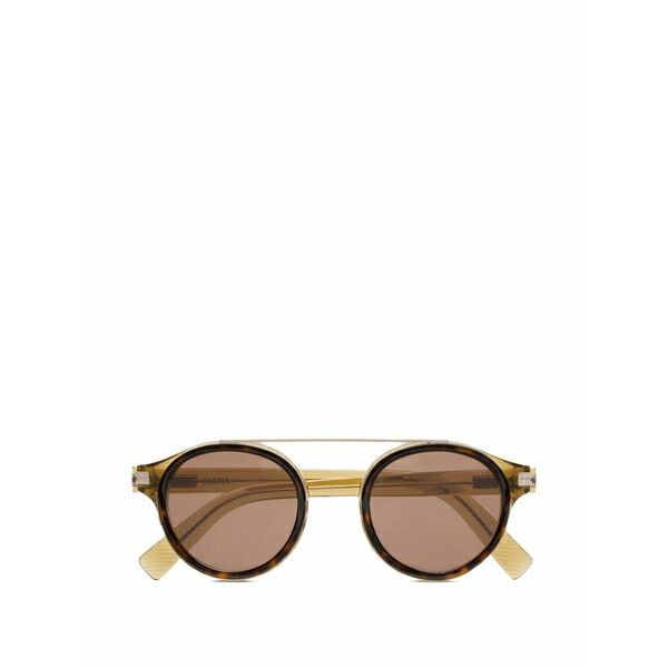 ゼニア メンズ サングラス・アイウェア 添え物 Round-frame sunglasses Brown