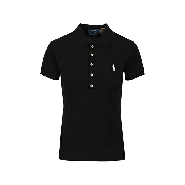 ラルフローレン レディース ポロシャツ トップス Short-sleeve polo top Black｜asty
