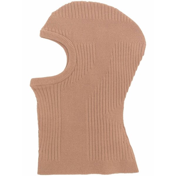 ミスビヘイブ メンズ かぶり笠 佩び物 Logo-embroidered balaclava Neutrals