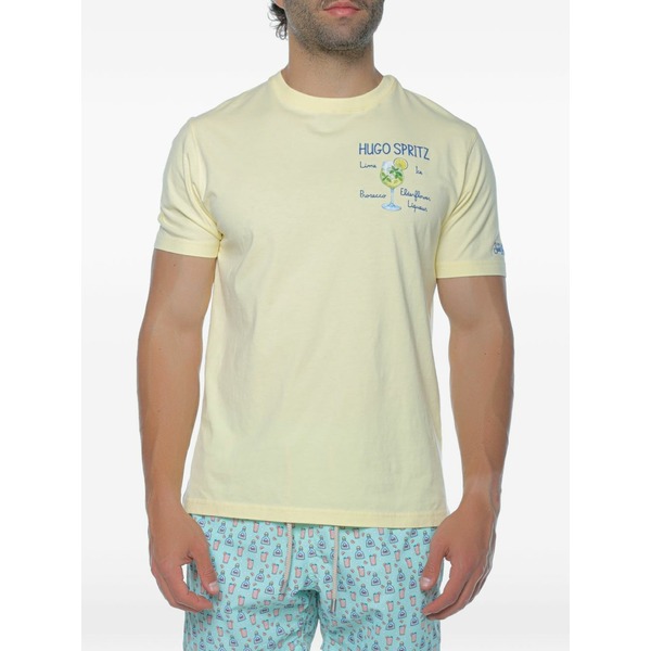 エムシーツーセイントバース メンズ プルオーバー トップス Portofino embroidered t-shirt Yellow