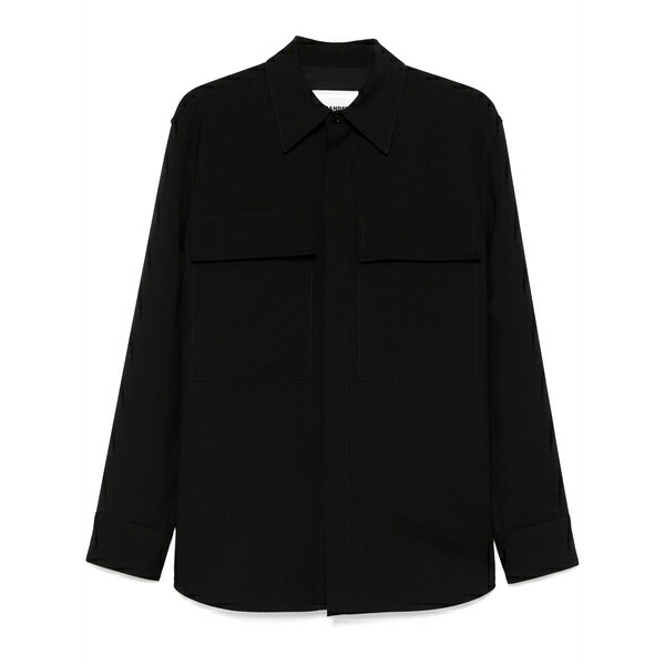 ジル・サンダー メンズ プルオーバー トップス Wool overshirt Black