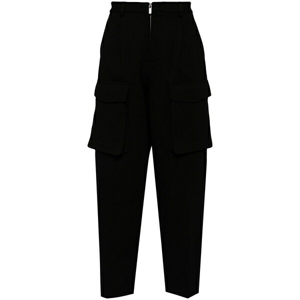 ヘルムート 言葉づかい メンズ 心地よいズボン下 ボトムス Tapered-leg trousers  Black