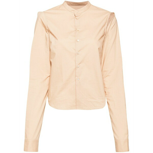 マルタンマルジェラ レディース プルオーバー トップス Cut-out cotton shirt Brown