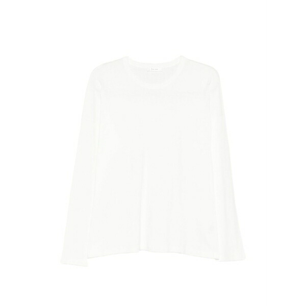ザロウ レディース プルオーバー トップス Long-sleeve cotton t-shirt  White