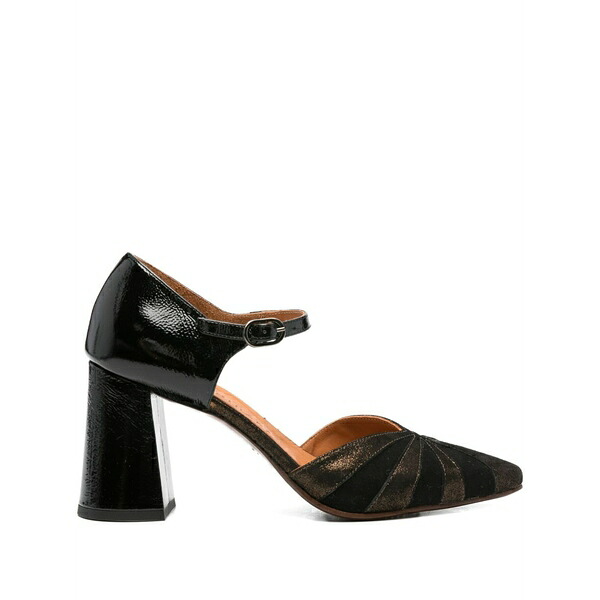 チエミハラ レディース パンプス シューズ 51粍 panelled-leather pumps Black