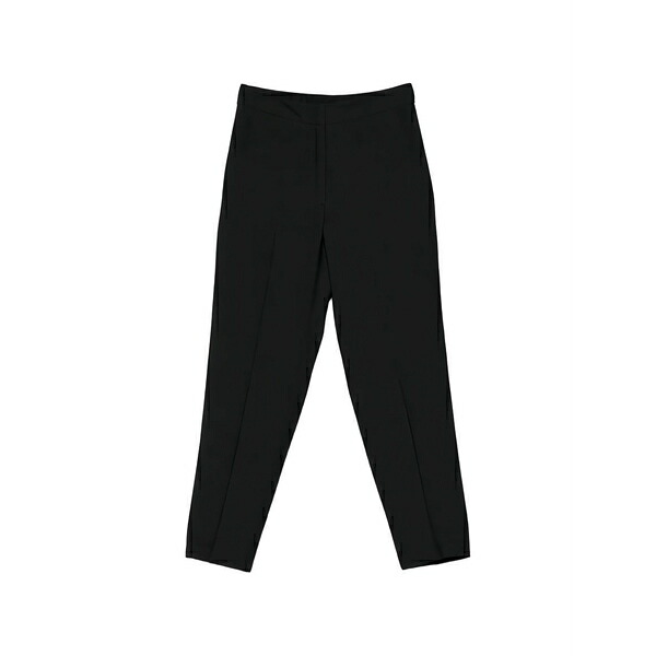 セブンティ レディース 心地好いズボン下 ボトムス Pressed-crease tailored trousers Black