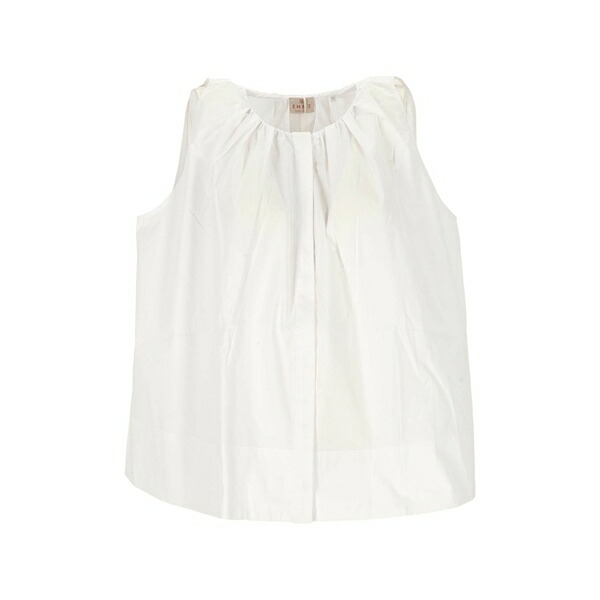 マレーラ レディース プルオーバー トップス Pleated sleeveless top White