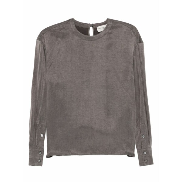 オフィシンジェネレール レディース プルオーバー トップス Rimy buttoned long-sleeve top Grey