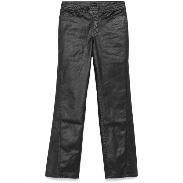 マグラー レディース 心地好いズボン下 ボトムス Wax-effect straight-leg trousers Blue