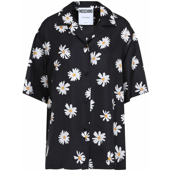 モスキーノ レディース プルオーバー トップス Floral-print shirt  Black