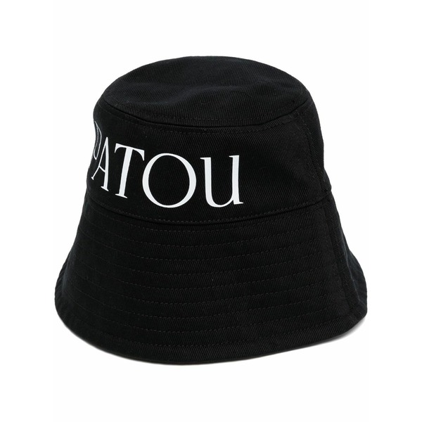 ジャンパトゥ メンズ かぶり笠 佩び物 Logo-print bucket hat Black