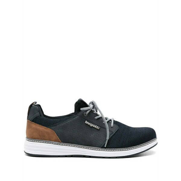 ブガッティ メンズ スニーカー シューズ Logo-plaque mesh sneakers Blue
