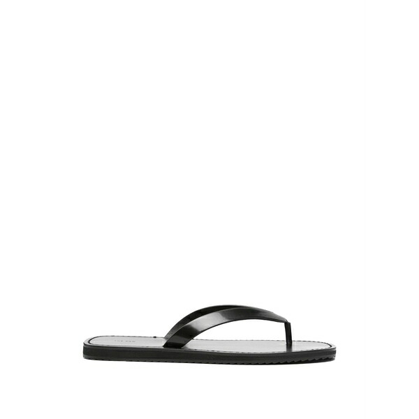 ザロウ メンズ サンダル シューズ City leather flip flops Black
