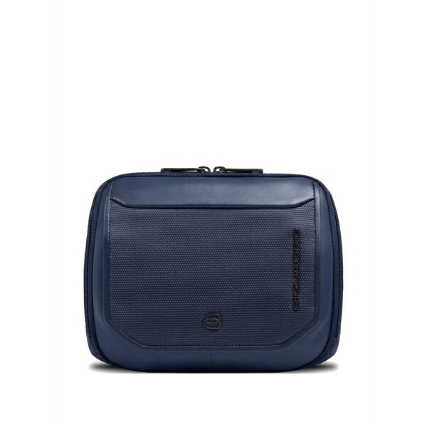 ピークアドロ メンズ ショルダーバッグ バッグ Leather-trim cross body bag Blue｜asty