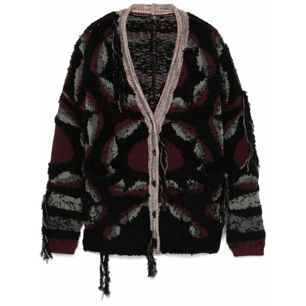 エトロ レディース ジレー アウター Distressed-effect cardigan Black