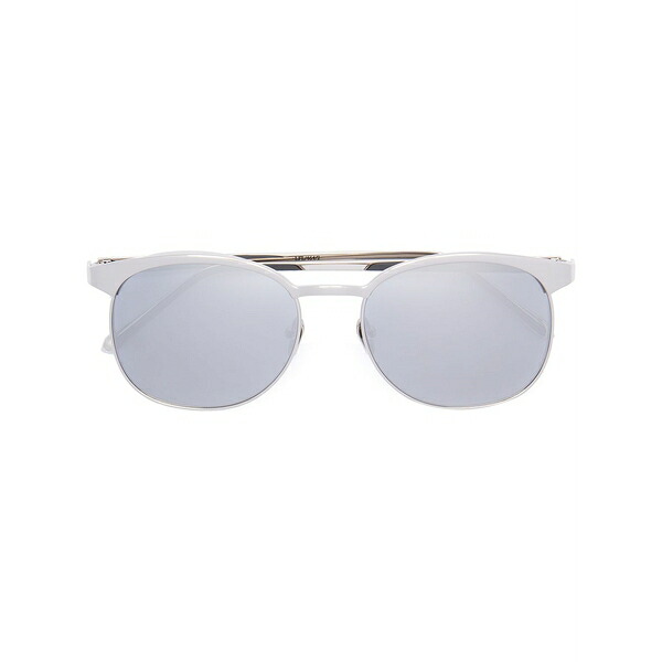 リンダ ファロー レディース 黒眼鏡＆アイウェア 付属物 Square frame sunglasses Metallic