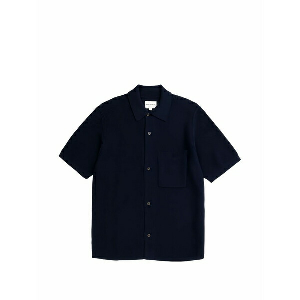 北の方事業計画 メンズ ティーシャツ トップス Fredensborg knit shirt Blue