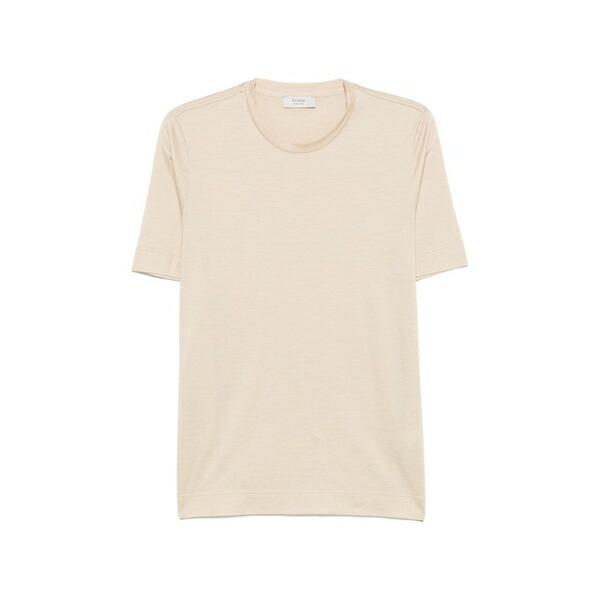 フェランテ メンズ Tシャツ トップス Round-neck short-sleeve t-shirt Neutrals|asty