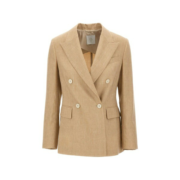 イレブンティ レディース 上衣＆上衣 アウター Double-breasted blazer Neutrals
