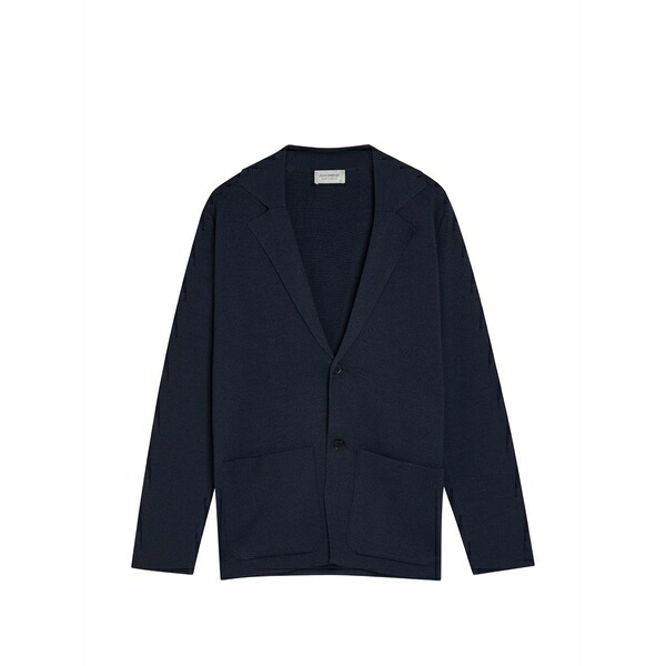 ジョンスメドレー メンズ ジレー アウター Narah notched-lapel cardigan Blue