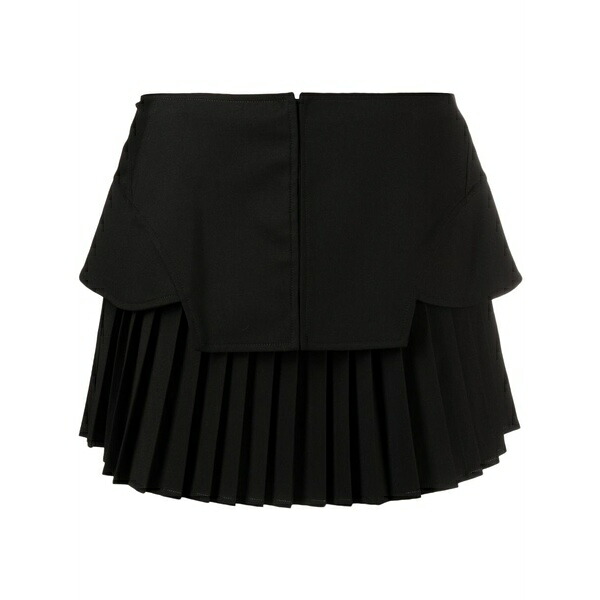 アンドレダモ レディース スコート ボトムス Corset-detail pleated miniskirt Black