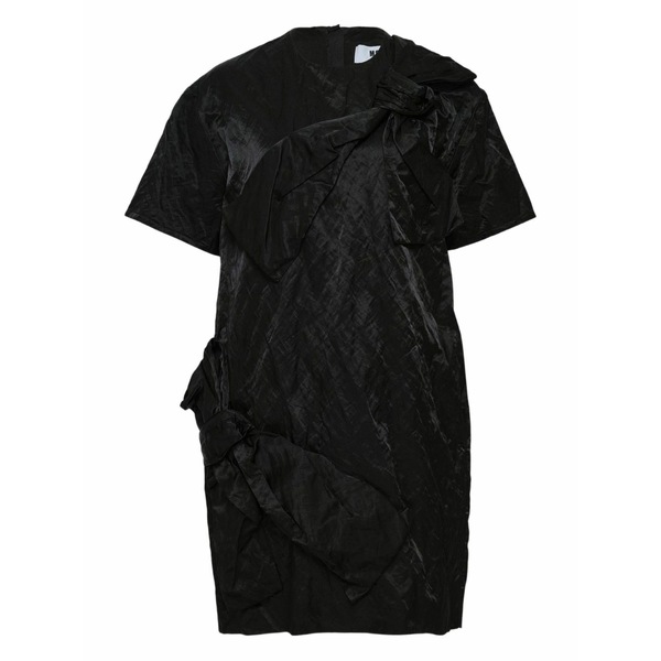 エムエスジイエム レディース ワンピース トップス Crinkle bow mini dress Black|asty