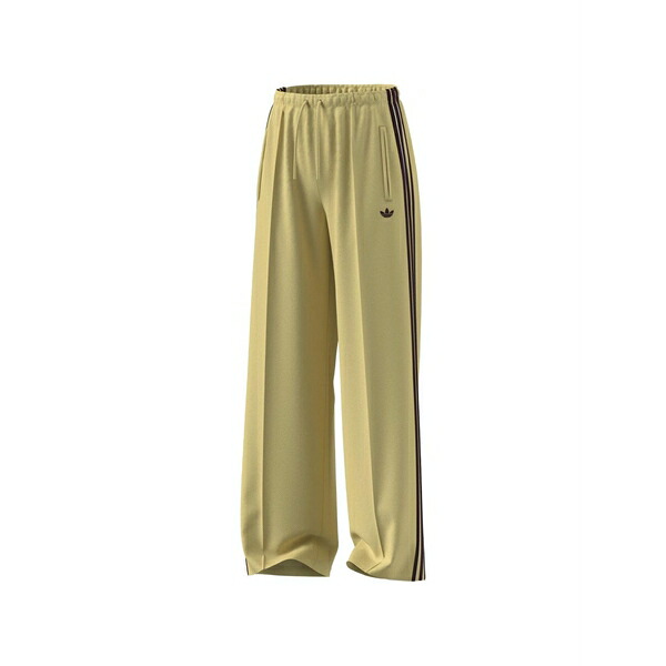 アディダス レディース 心地よいズボン下 ボトムス Stripe track trousers Yellow