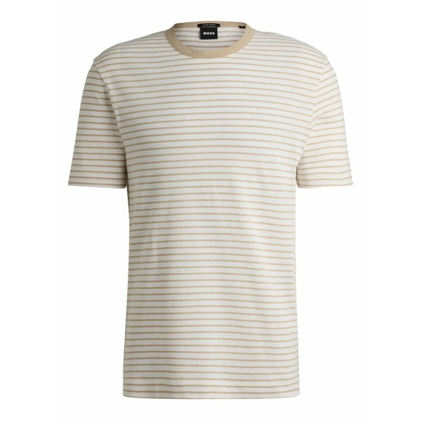 主任者 メンズ プルオーバー トップス Striped t-shirt  White