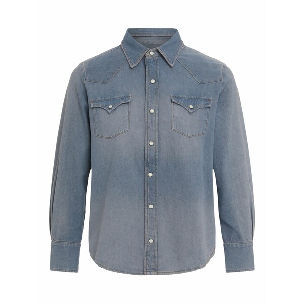 ザ・グレート レディース プルオーバー トップス Buttoned denim shirt Blue