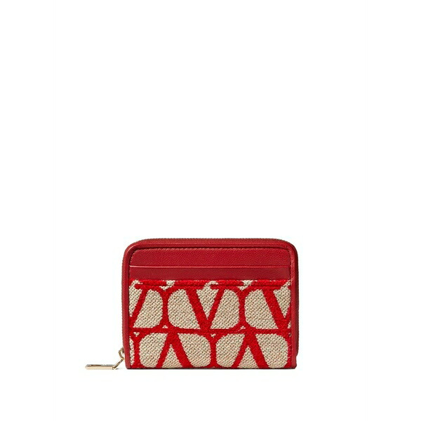 ヴァレンティノ ガラヴァーニ レディース 札入れ 佩び物 Toile iconographe zip cardholder Red