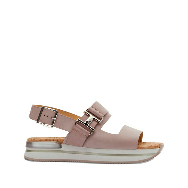 ホー鵞鳥 レディース サンダル シューズ Leather sandals Pink