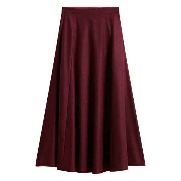 羊毛 分限者 レディース スコート ボトムス Wool a-line skirt Red