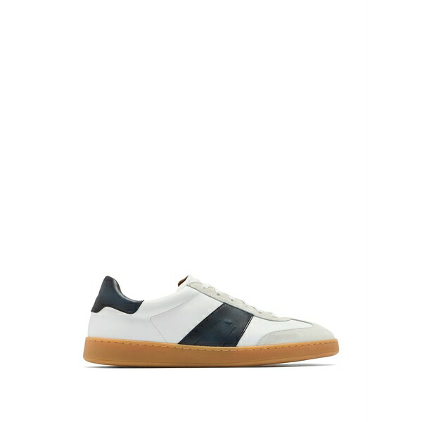 マグナーニ メンズ スニーカー シューズ Panelled suede-trimmed sneakers White
