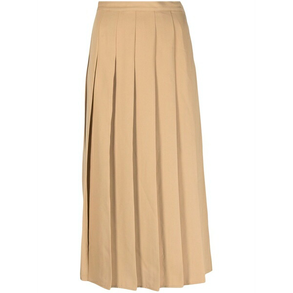 ラルフローレン レディース スコート ボトムス Pleated high-waist skirt Brown