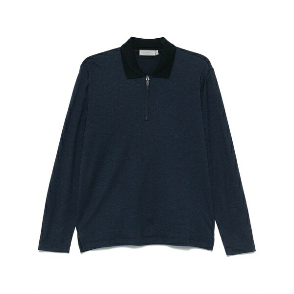 カナーリ メンズ ポロシャツ トップス Jersey polo shirt Blue｜asty