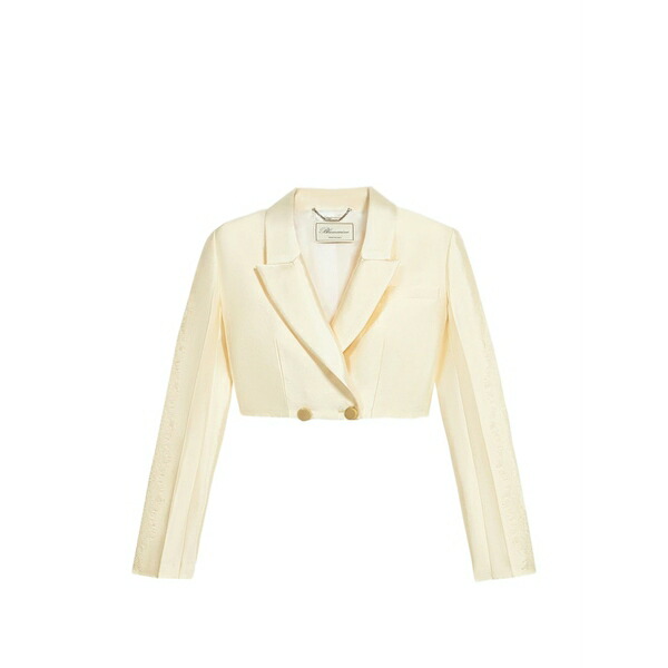 ブルマリン レディース 上衣＆上衣 アウター Lace crop jacket Neutrals