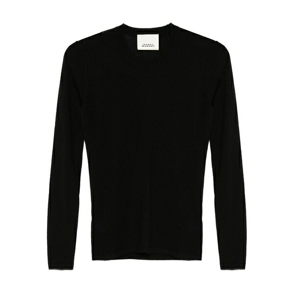 イザ呼びりん マラン レディース 編み物\u0026ティーシャツ アウター Crew-neck sweater Black