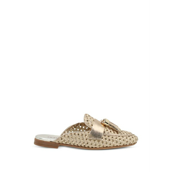 御上さん レディース サンダル シューズ Woven tassel-detail mules Neutrals