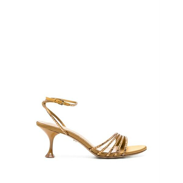 ローラはりつけ台 レディース サンダル シューズ Emma crystal-embellished leather sandals Gold