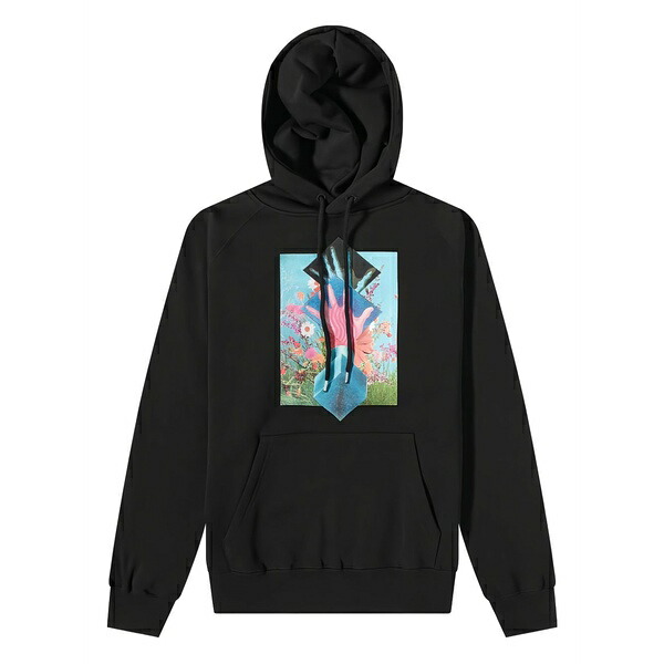 ソウルランド メンズ パーカー・スウェットシャツ アウター Graphic-print hoodie Black｜asty
